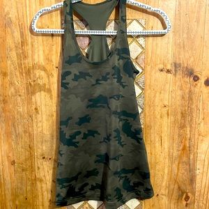 Lululemon green camo cool racerback tank